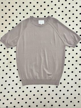 RAITH Riera Short Sleeve Knit Crew Neck Sweater Top Size L